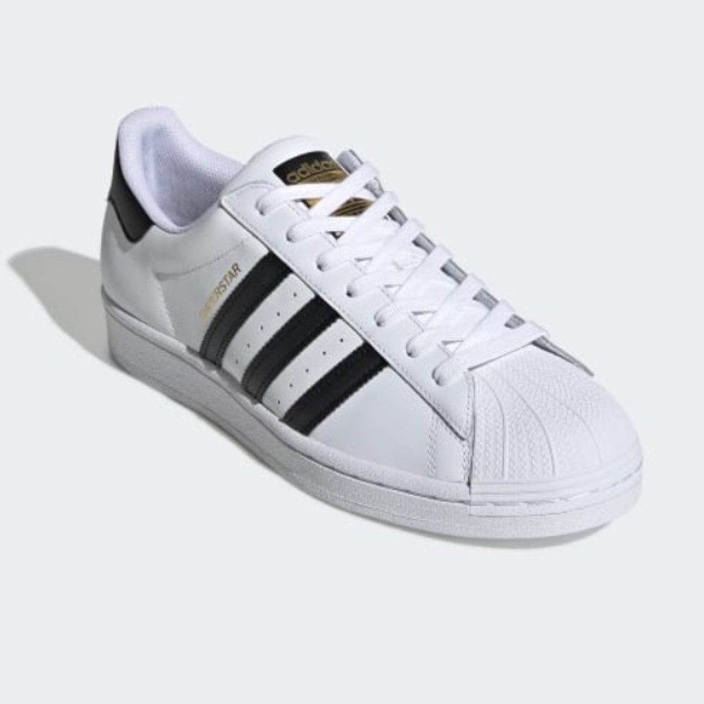 black and white adidas superstars